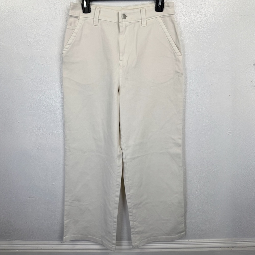 BP. Pants Womens Size 8 Ivory High Rise Wide Leg Jeans Trouser